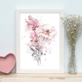 Wallity Cuadro decorativo enmarcado Multicolor 24 x 29 cm